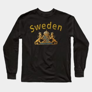 Coat of arms of Sweden. Long Sleeve T-Shirt